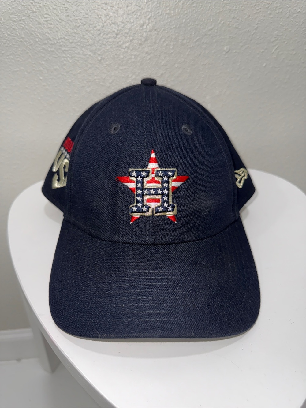New Era Navy Houston Astros Cap with American Flag Star H